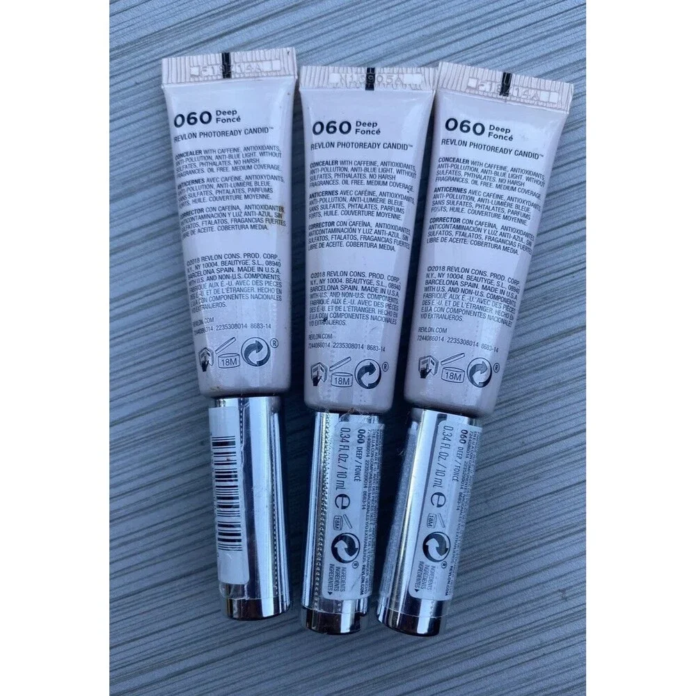 Revlon Photoready Candid Antioxidant Concealer #060 Deep 60 Lot Of 3 NEW